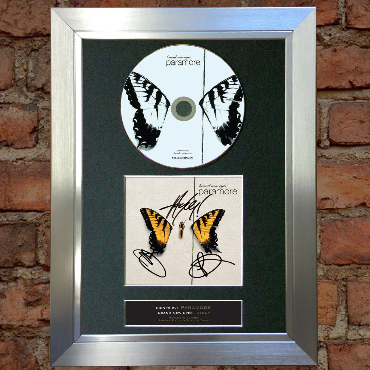 Paramore Signed Autograph Brand New Eyes Framed CD Display