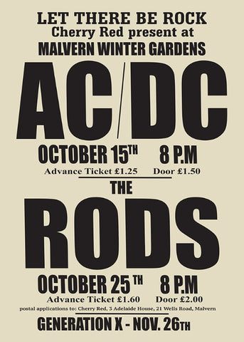 AC/DC The Rods #1 Poster