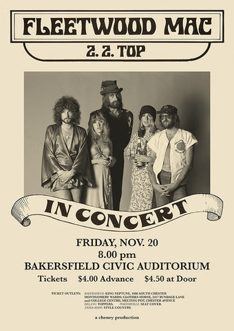 Fleetwood Mac - Bakersfield Civic Auditorium Poster #2