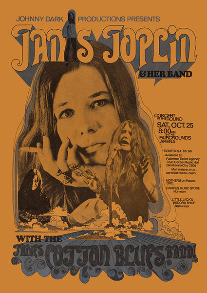 Janis Joplin -Thinks Cotton Blues Band Poster #2