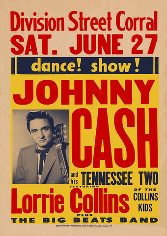 Johnny Cash And His Tennessee Two Of The Collins Kids Poster #2