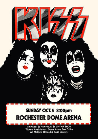 Kiss - Rochester Dome Arena Poster #2