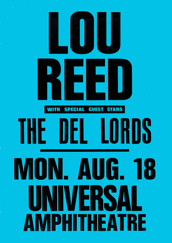 Lou Reed - The Del Lords Poster #1