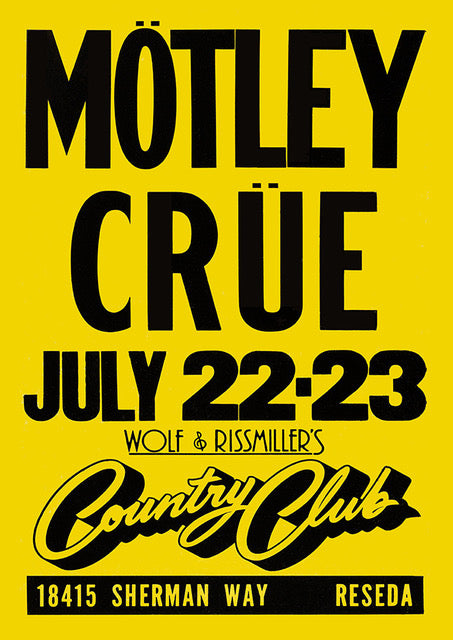 Motley Crue - County Club Poster #1