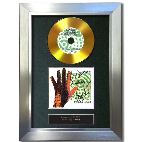 #197 GOLD DISC GENESIS Invisible Touch Cd Signed Autograph Mounted Reprint A4 