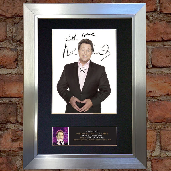 MICHAEL BALL Signed Autograph Mounted Photo Reproduction PRINT A4 653