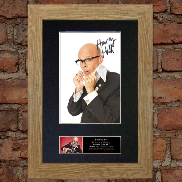 HARRY HILL Mounted Signed Photo Reproduction Autograph Print A4 128