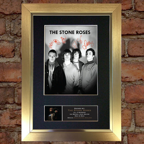 STONE ROSES Quality Autograph Mounted Reproduction Signed Photo PRINT A4 380