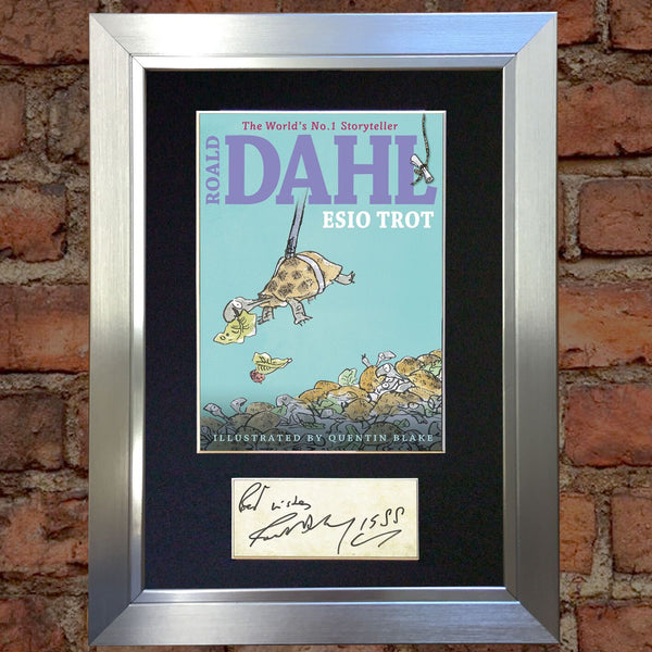 ROALD DAHL Esio Trot Book Cover Autograph Signed Repro A4 Mounted Print 673