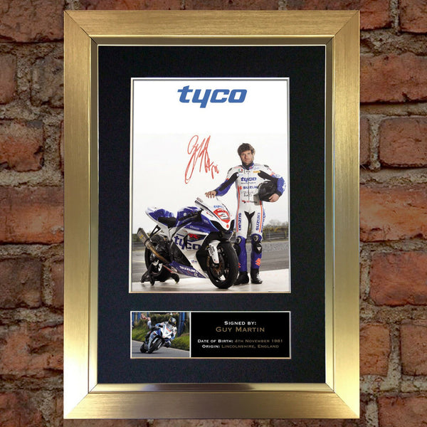 GUY MARTIN Mounted Signed Photo Reproduction Autograph Print A4 307