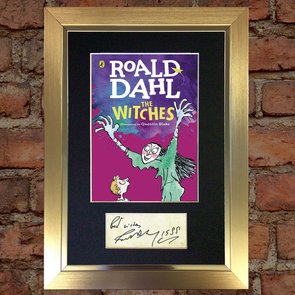 ROALD DAHL The Witches Book Cover Autograph Signed Mounted Print 686