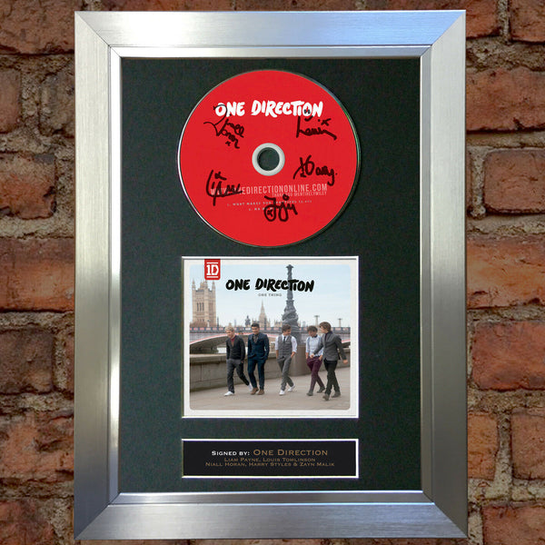 ONE DIRECTION One Thing Album Signed CD COVER MOUNTED A4 Autograph Print 24