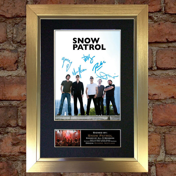 SNOW PATROL Mounted Signed Photo Reproduction Autograph Print A4 111