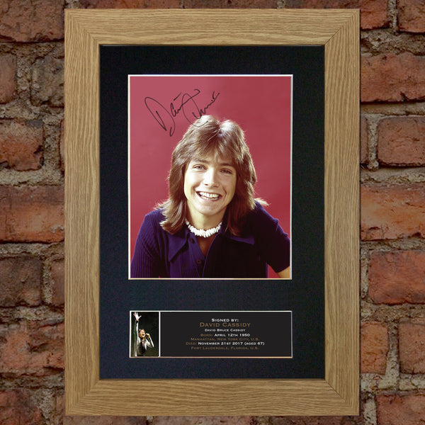 DAVID CASSIDY Quality Autograph Mounted Signed Photo Repro Print A4 700