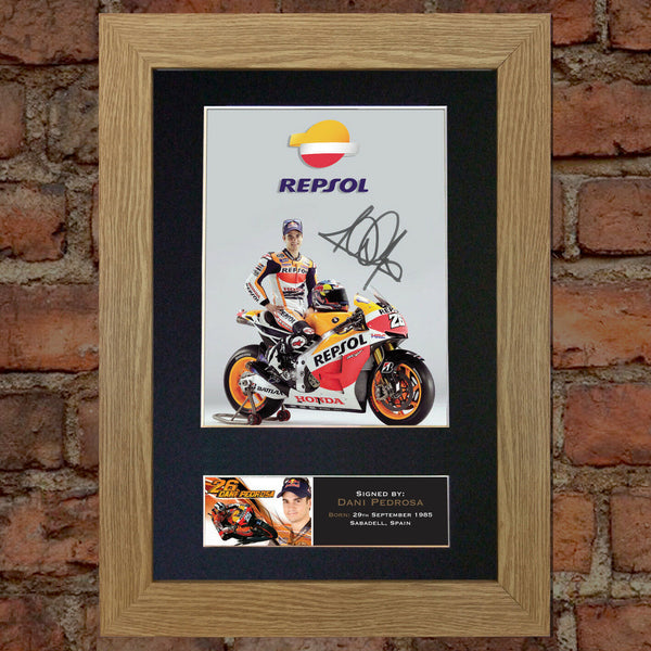 DANI PEDROSA Quality Autograph Mounted Photo Reproduction Print A4 573