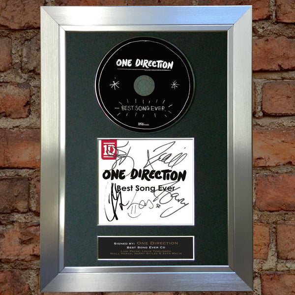 ONE DIRECTION 1D Best Song Ever Signed CD COVER MOUNTED A4 Autograph Print 54