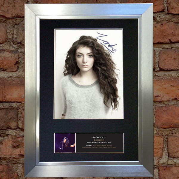 LORDE Signed Autograph Mounted Photo Repro A4 Print 434