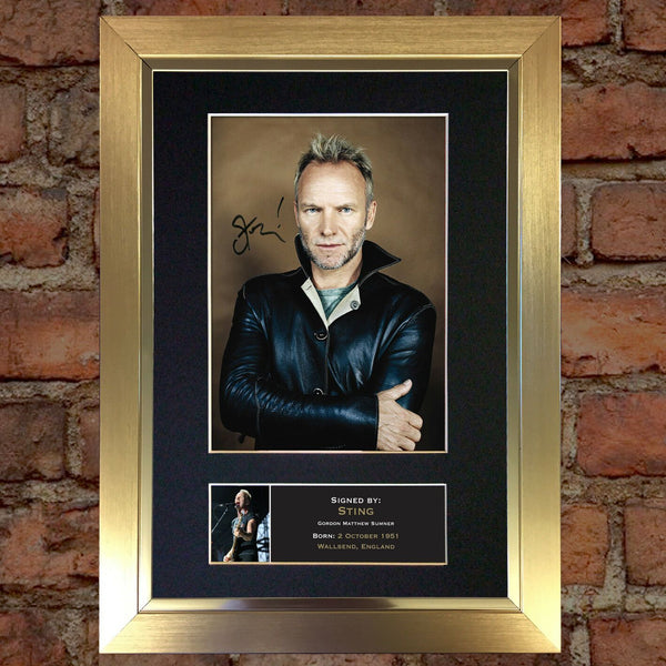 STING Quality REPRODUCTION Autograph Mounted Signed Photo PRINT A4 72