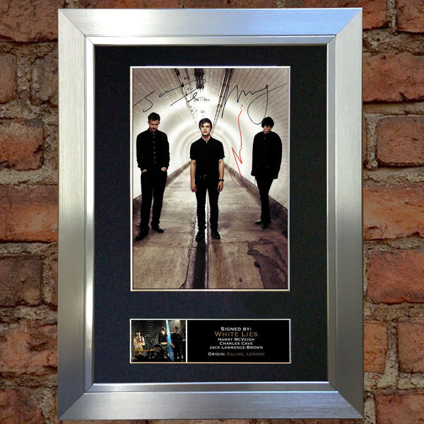 WHITE LIES Mounted Signed Photo Reproduction Autograph Print A4 114