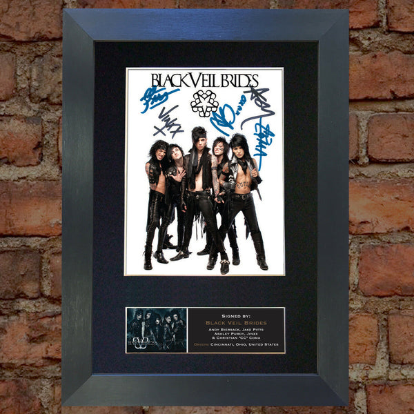 BLACK VEIL BRIDES Quality Autograph Mounted Photo Reproduction Print A4 464