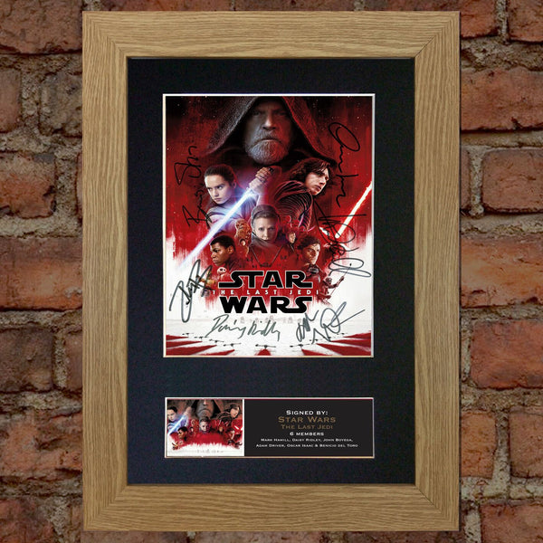 STAR WARS The Last Jedi Quality Autograph Mounted Signed Photo Re Print A4 719