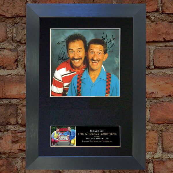 CHUCKLE BROTHERS No1 Mounted Signed Photo Reproduction Autograph Print A4 175