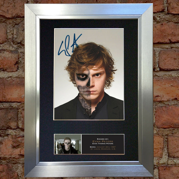 EVAN PETERS American Horror Story Signed Mounted Photo Display TV Repro A4 561