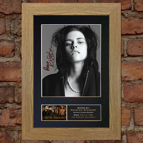 KRISTEN STEWART New Moon Mounted Signed Photo Reproduction Autograph Print A4 21