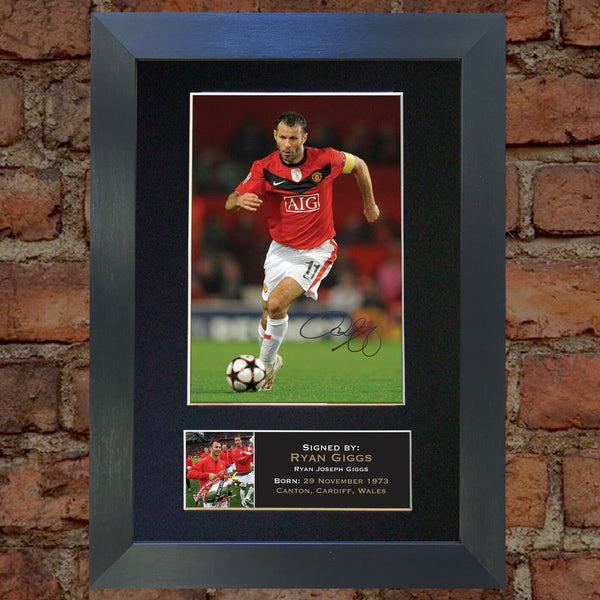 RYAN GIGGS Mounted Signed Photo Reproduction Autograph Print A4 46