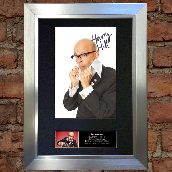 HARRY HILL Mounted Signed Photo Reproduction Autograph Print A4 128