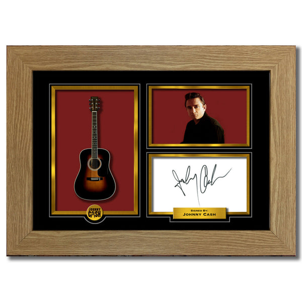 Johnny Cash FRAMED Autograph Signed Photo Birthday Christmas Gift Print 798