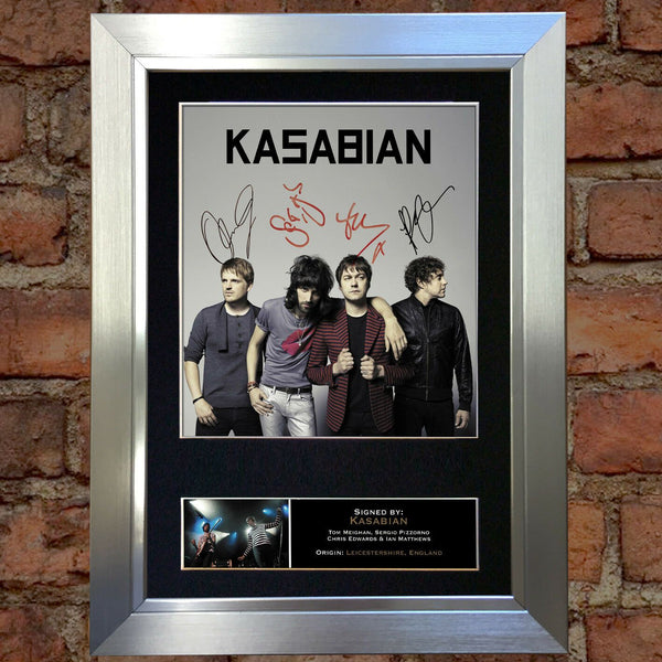 KASABIAN Mounted Signed Photo Reproduction Autograph Print A4 119