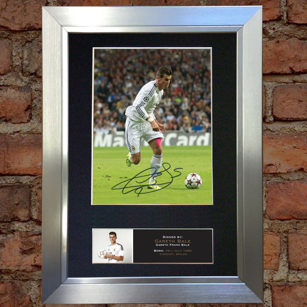GARETH BALE #2 Real Madrid Signed Autograph Mounted Photo REPRINT A4 552
