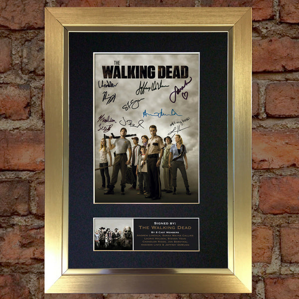 WALKING DEAD Mounted Signed Photo Reproduction Autograph Print A4 330