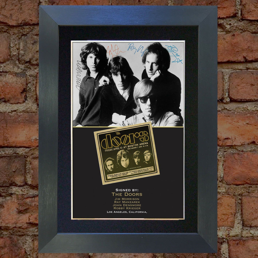 THE DOORS Mounted Signed Photo Reproduction Autograph Print A4 204 ...