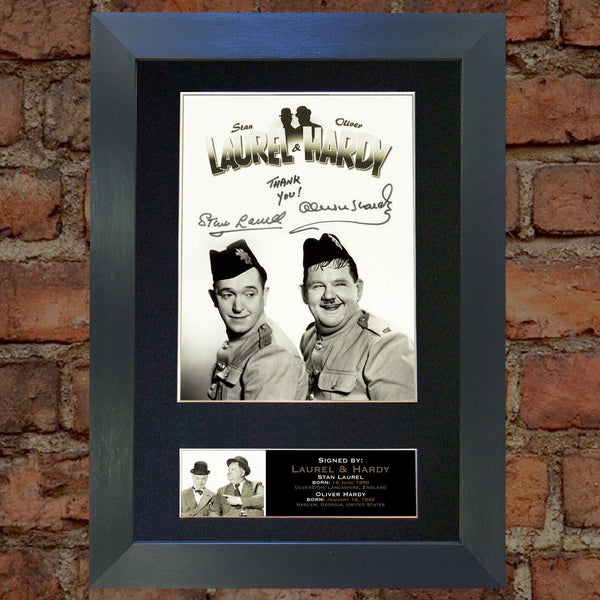 LAUREL & HARDY No2 Quality Signed Mounted Autograph Photo Print (A4) 593