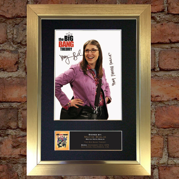 MAYIM BIALIK Big Bang Mounted Signed Photo Reproduction Autograph Print A4 358