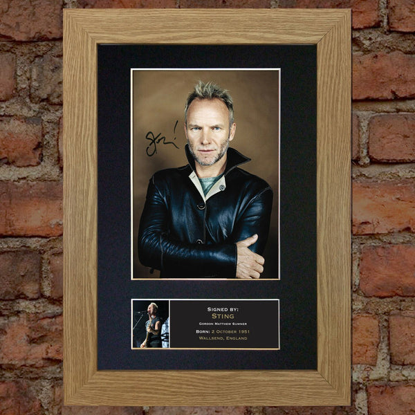 STING Quality REPRODUCTION Autograph Mounted Signed Photo PRINT A4 72