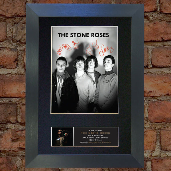 STONE ROSES Quality Autograph Mounted Reproduction Signed Photo PRINT A4 380