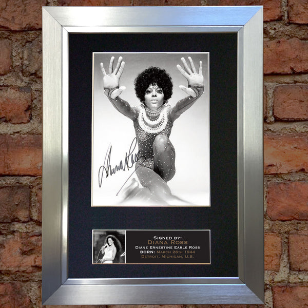 DIANA ROSS Very Rare Quality Autograph Mounted Signed Photo PRINT A4 665