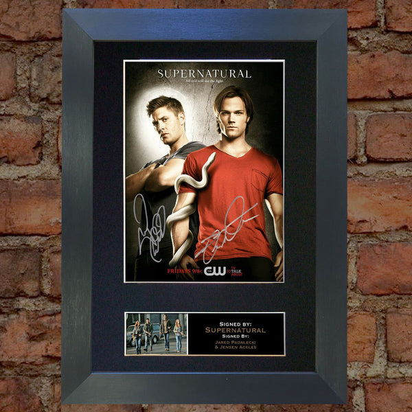 SUPERNATURAL Mounted Signed Photo Reproduction Autograph Print A4 136