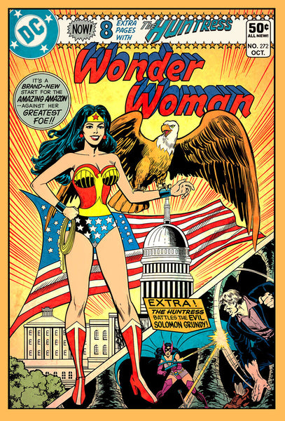 WONDER WOMAN Comic Cover 272nd Edition Cover Repro Vintage Wall Art Print #31