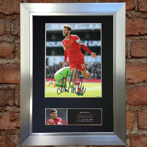 ADAM LALLANA Southampton Signed Autograph Mounted Photo RE-PRINT A4 450