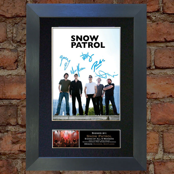 SNOW PATROL Mounted Signed Photo Reproduction Autograph Print A4 111