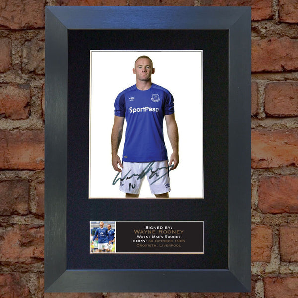 WAYNE ROONEY #2 Everton Mounted Signed Photo Reproduction Autograph Print A4 660