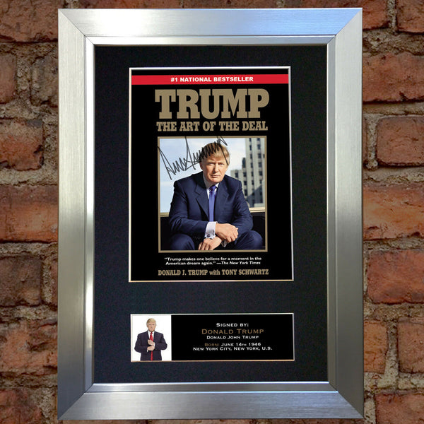 DONALD TRUMP Signed Autograph Mounted Photo REPRODUCTION PRINT A4 632