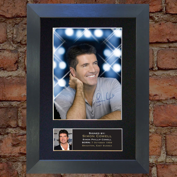 SIMON COWELL Mounted Signed Photo Reproduction Autograph Print A4 13