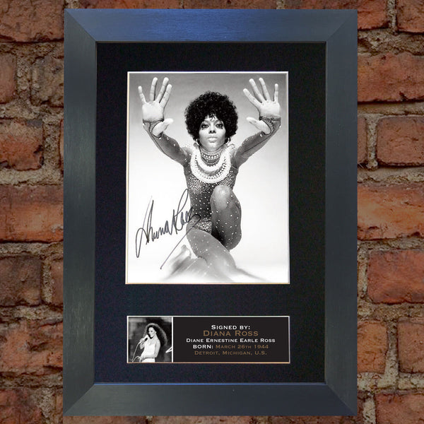 DIANA ROSS Very Rare Quality Autograph Mounted Signed Photo PRINT A4 665