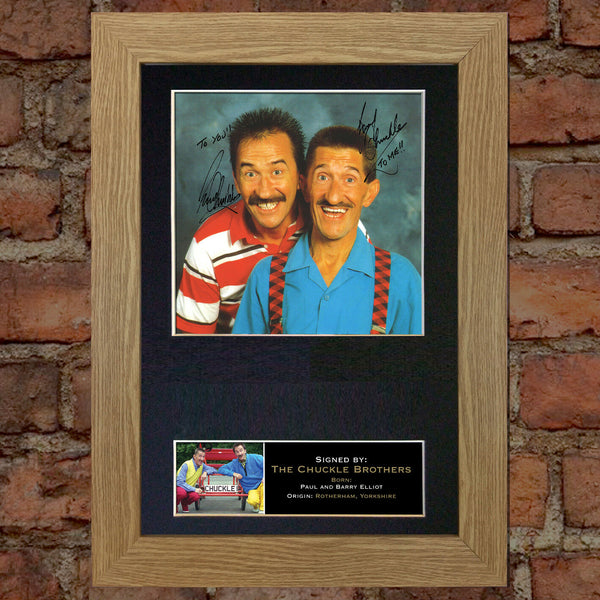 CHUCKLE BROTHERS No1 Mounted Signed Photo Reproduction Autograph Print A4 175