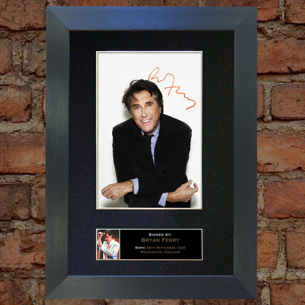 BRYAN FERRY Mounted Signed Photo Reproduction Autograph Print A4 153